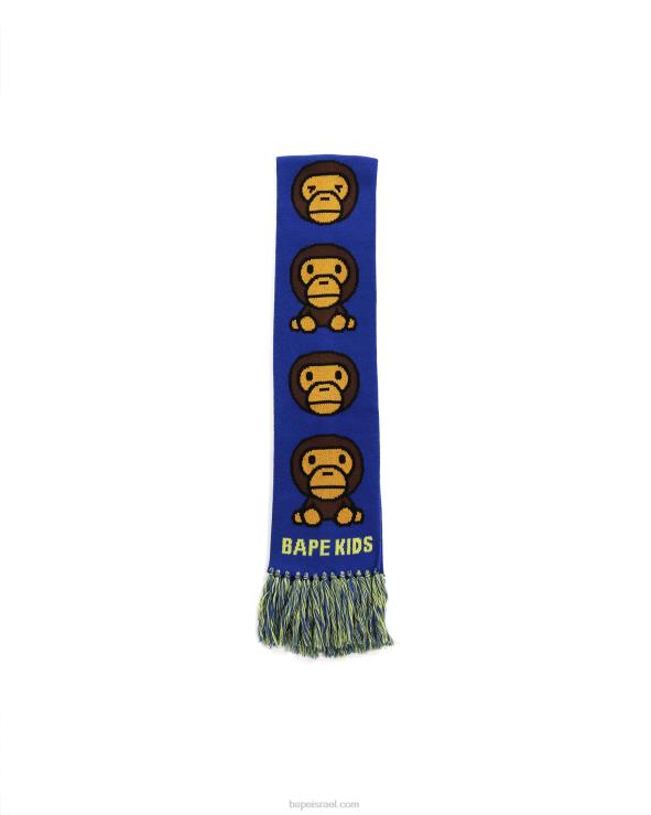 כְּחוֹל A Bathing Ape 644LV1766 ילדים צעיף סרוג בייבי מילו