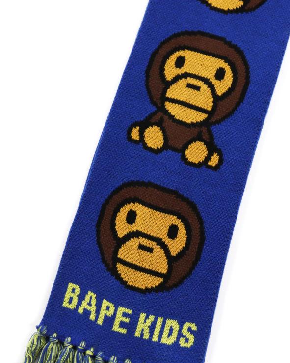 כְּחוֹל A Bathing Ape 644LV1766 ילדים צעיף סרוג בייבי מילו
