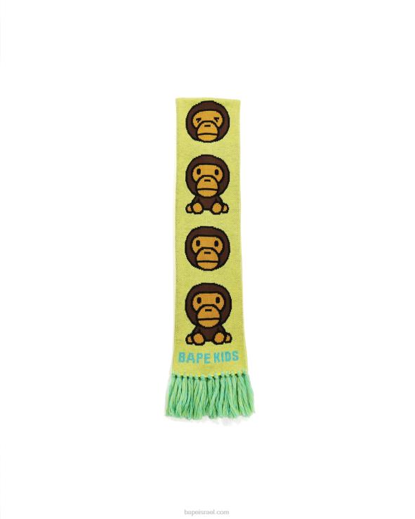 צהוב A Bathing Ape 644LV1768 ילדים צעיף סרוג בייבי מילו