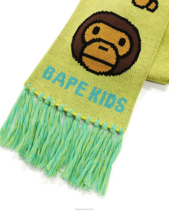 צהוב A Bathing Ape 644LV1768 ילדים צעיף סרוג בייבי מילו