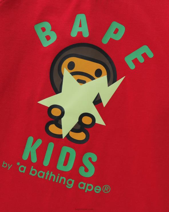 אדום בהיר A Bathing Ape 644LV1772 ילדים בייבי מילו זוהר בחושך