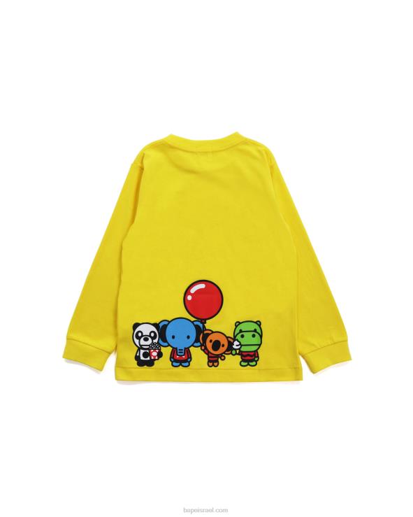 צהוב A Bathing Ape 644LV1777 ילדים טי בייבי מילו וחברים