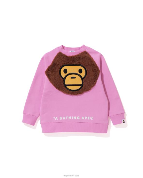 וָרוֹד A Bathing Ape 644LV1784 ילדים סווטשירט תינוק מילו צווארון