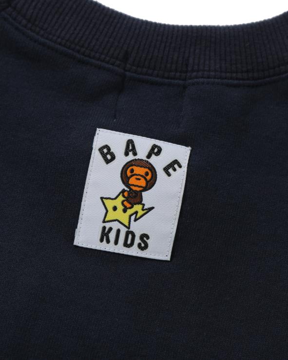 כחול כהה A Bathing Ape 644LV1785 ילדים בייבי מילו עץ חג המולד סווטשירט עם צווארון