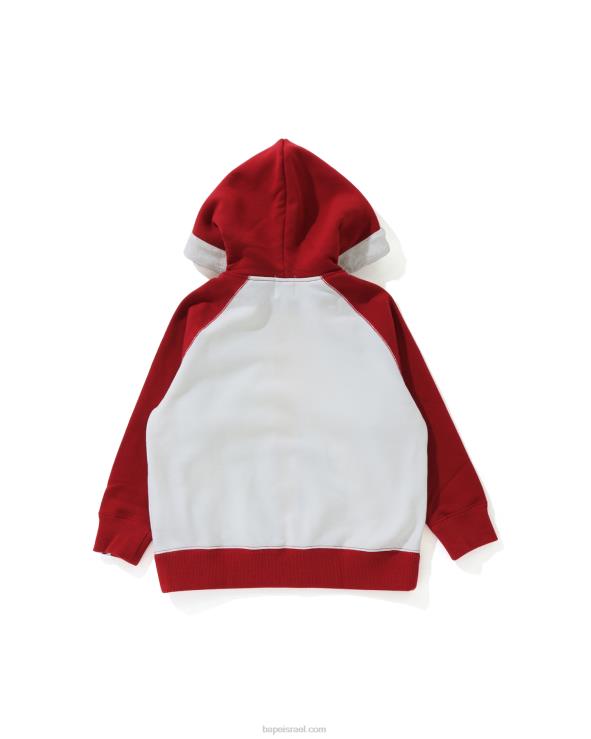 אדום בהיר A Bathing Ape 644LV1792 ילדים קפוצ'ון רוכסן בייבי מילו סטאר