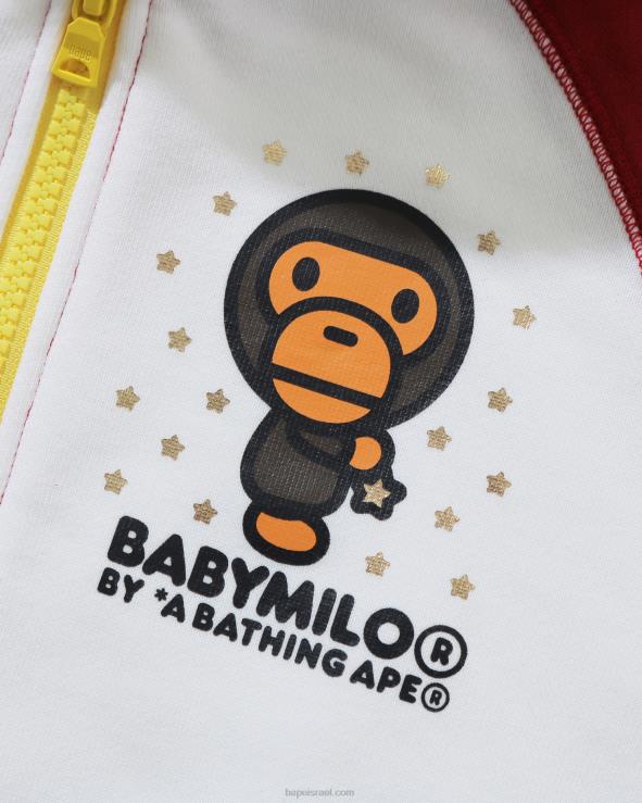 אדום בהיר A Bathing Ape 644LV1792 ילדים קפוצ'ון רוכסן בייבי מילו סטאר