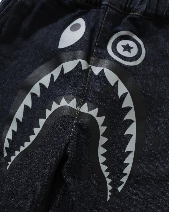 דֵנִים A Bathing Ape 644LV1794 ילדים מכנסי ריצה ג'ינס של כריש