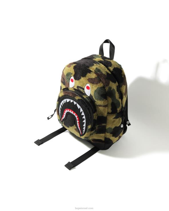 צבא ירוק A Bathing Ape 644LV1797 ילדים תרמיל יום כריש קאמו בואה ראשון