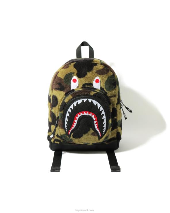 צבא ירוק A Bathing Ape 644LV1797 ילדים תרמיל יום כריש קאמו בואה ראשון