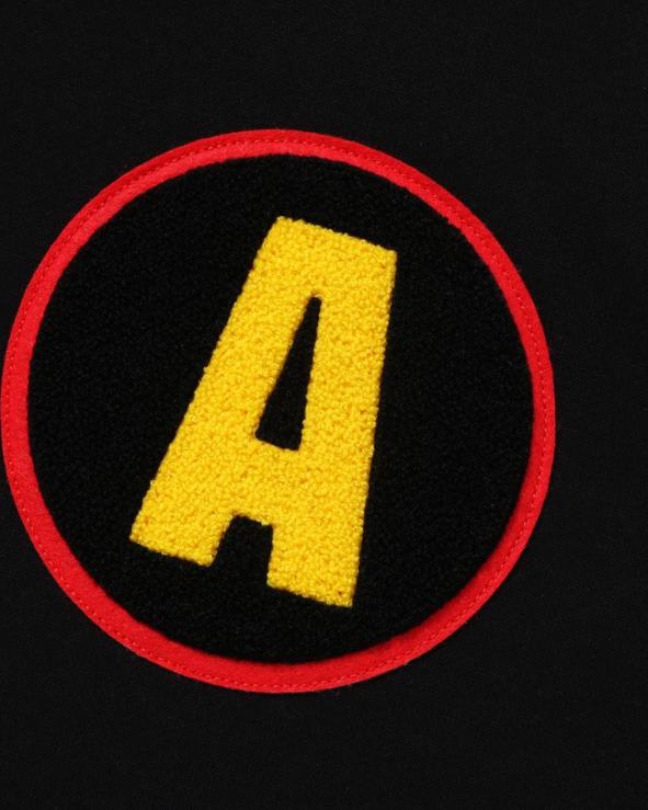 שָׁחוֹר A Bathing Ape 644LV179 גברים קפוצ'ון עם רוכסן מלא בהתאמה צללית
