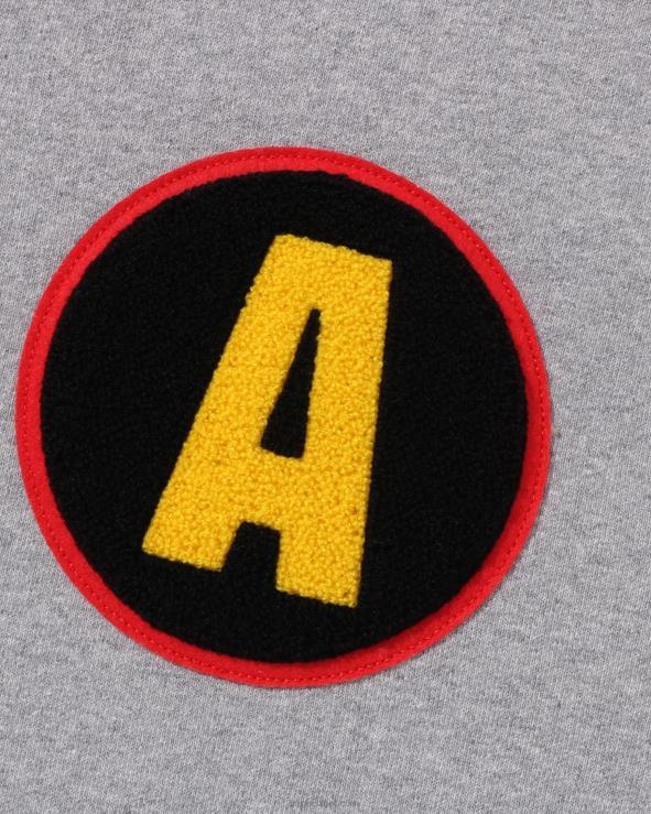 אפור A Bathing Ape 644LV180 גברים קפוצ'ון עם רוכסן מלא בהתאמה צללית