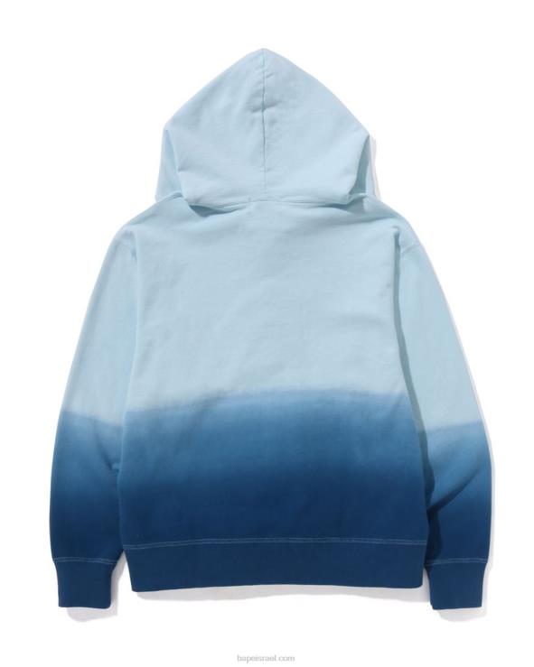 כְּחוֹל A Bathing Ape 644LV183 גברים דרגת קולג' קפוצ'ון עם רוכסן מלא בכושר נינוח