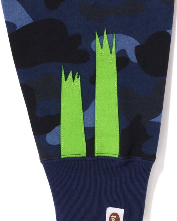 כחול כהה A Bathing Ape 644LV186 גברים קפוצ'ון עם רוכסן מלא בצבע camo panda