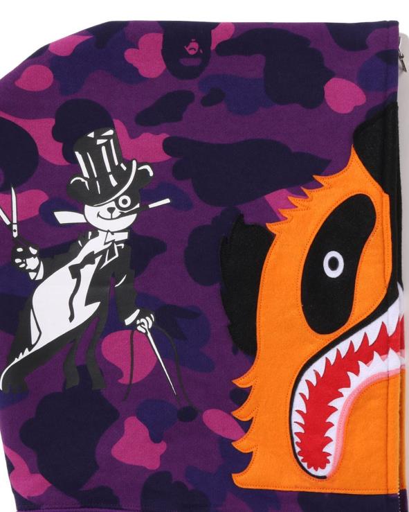 סָגוֹל A Bathing Ape 644LV187 גברים קפוצ'ון עם רוכסן מלא בצבע camo panda