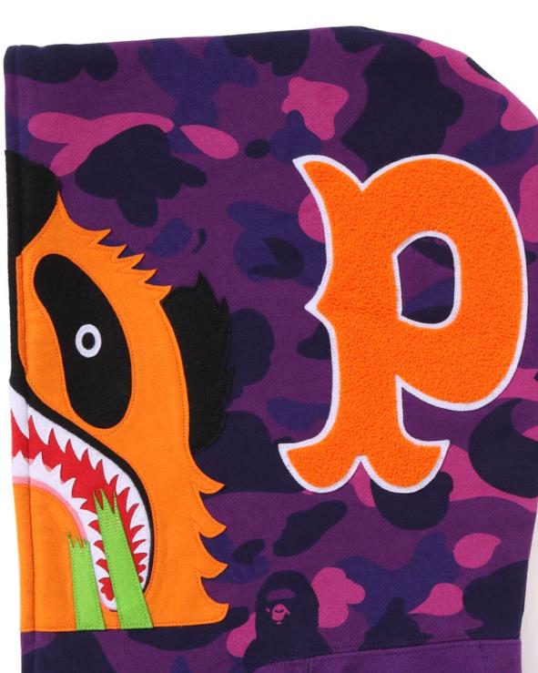סָגוֹל A Bathing Ape 644LV187 גברים קפוצ'ון עם רוכסן מלא בצבע camo panda