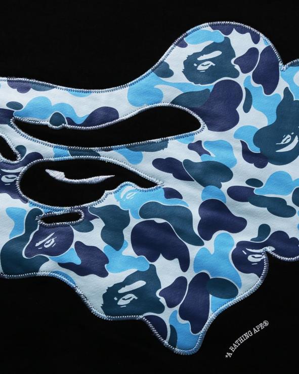 שָׁחוֹר A Bathing Ape 644LV199 גברים abc camo patch צווארון צווארון בכושר נינוח