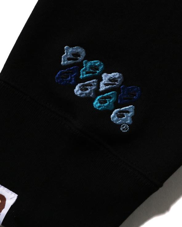שָׁחוֹר A Bathing Ape 644LV199 גברים abc camo patch צווארון צווארון בכושר נינוח
