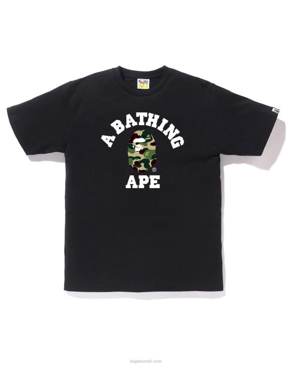 שָׁחוֹר A Bathing Ape 644LV209 גברים T-shirt college abc camo