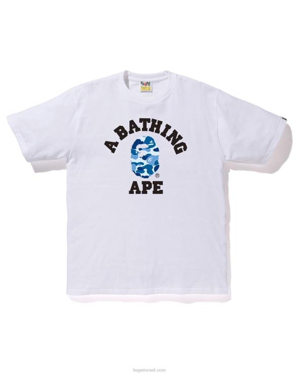 לבן A Bathing Ape 644LV211 גברים T-shirt college abc camo