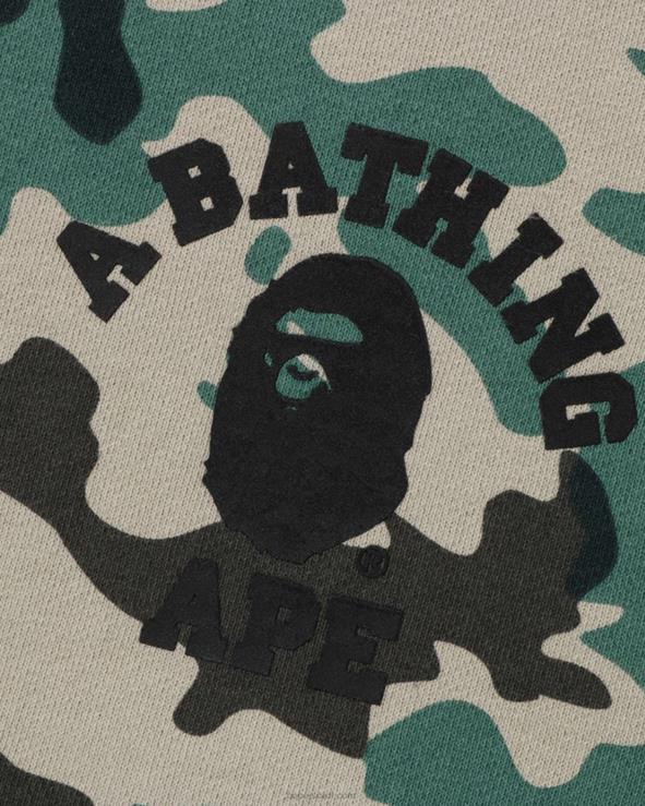צבא ירוק A Bathing Ape 644LV219 גברים woodland camo loose fit קפוצ'ון עם רוכסן מלא