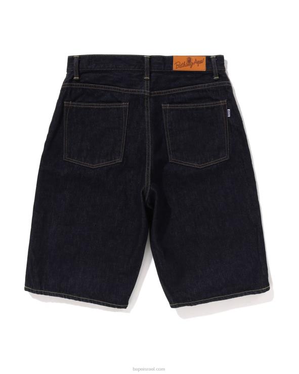 דֵנִים A Bathing Ape 644LV220 גברים מכנסי ג'ינס קצרים של כריש