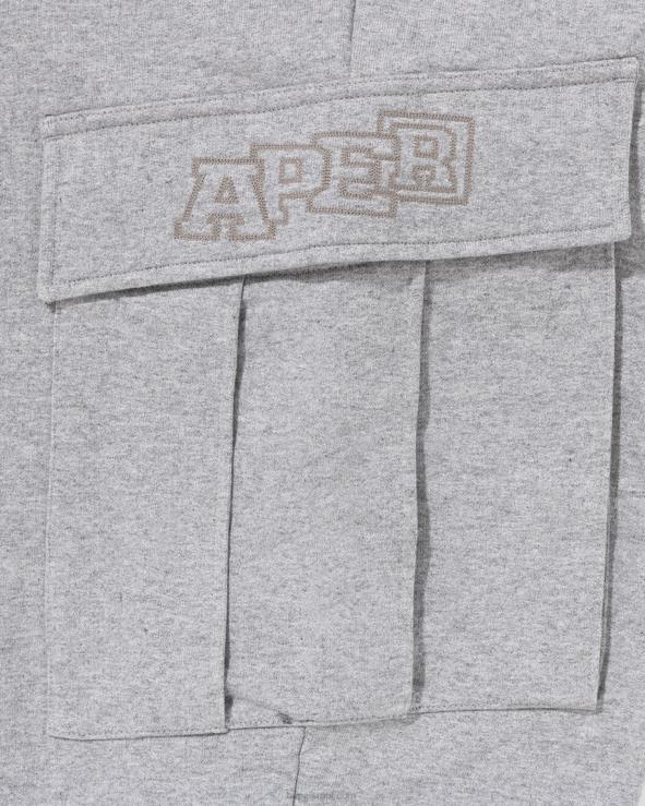 אפור A Bathing Ape 644LV229 גברים מכנסי טרנינג עם 6 כיסים בהתאמה רגועה
