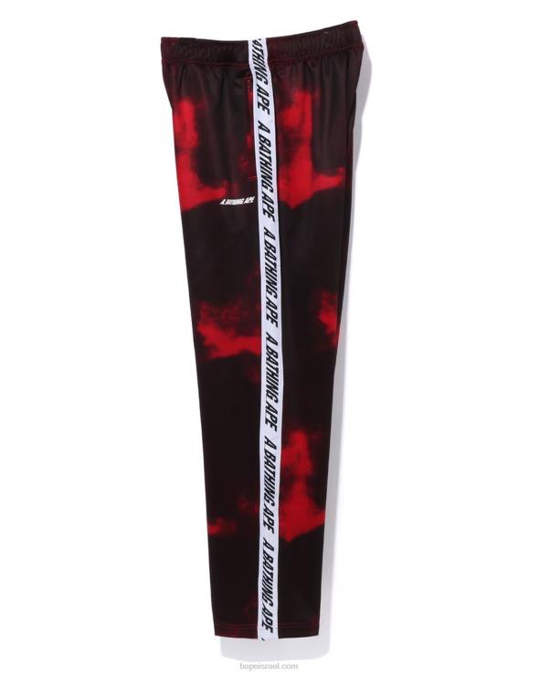 אדום בהיר A Bathing Ape 644LV239 גברים מכנסי טרנינג tie dye