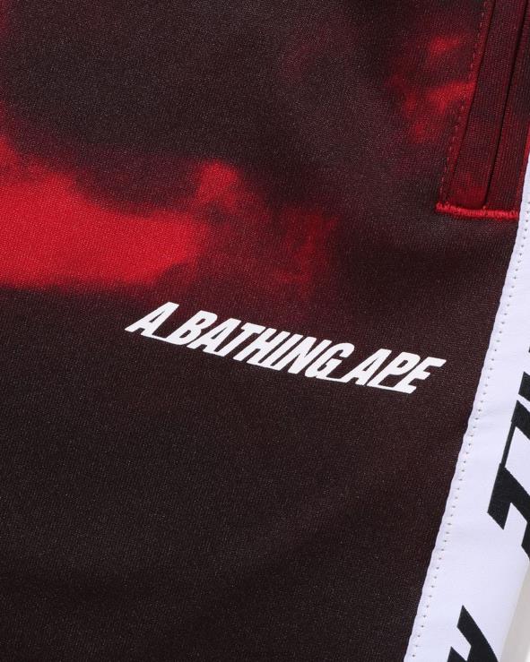אדום בהיר A Bathing Ape 644LV239 גברים מכנסי טרנינג tie dye
