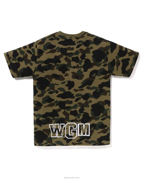 צבא ירוק A Bathing Ape 644LV240 גברים טי כריש קאמו ראשון