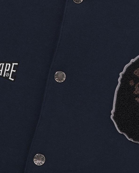 כחול כהה A Bathing Ape 644LV243 גברים ז'קט לאוניברסיטה