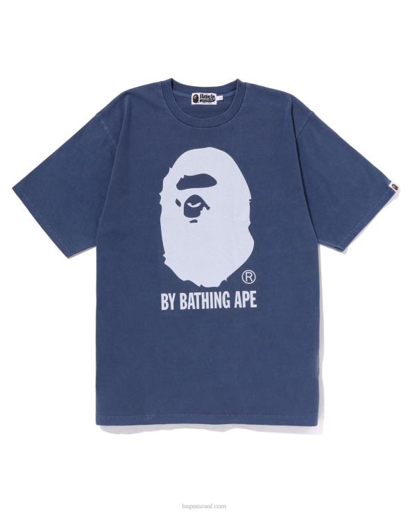 כחול כהה A Bathing Ape 644LV252 גברים צבוע יתר על המידה על ידי טי רגוע