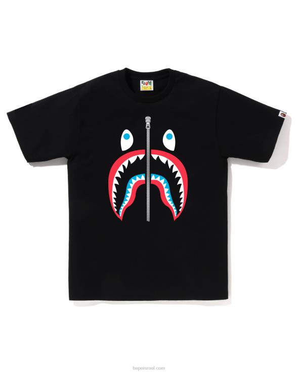 שָׁחוֹר A Bathing Ape 644LV26 גברים טי כריש בצבעים