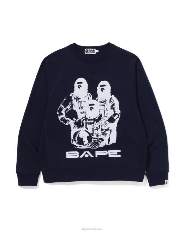 כחול כהה A Bathing Ape 644LV261 גברים צווארון צווארון בכושר נינוח