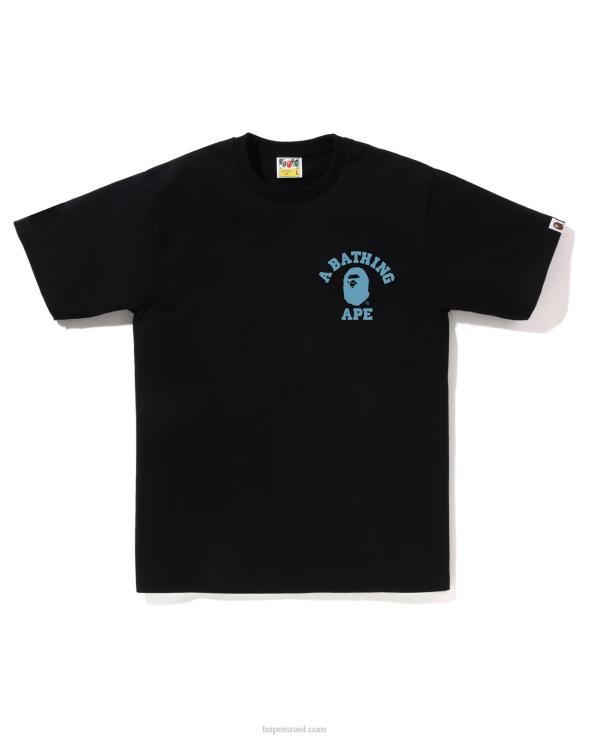 שָׁחוֹר A Bathing Ape 644LV264 גברים חלת דבש camo college ats טי