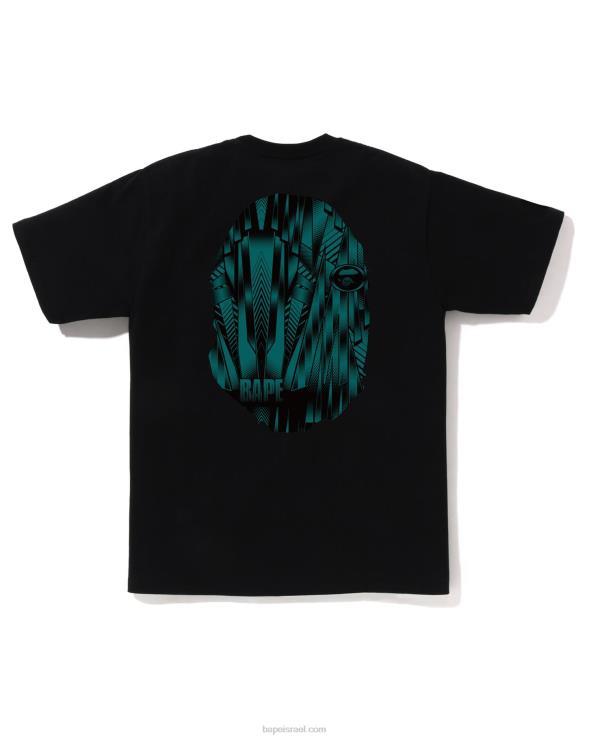 שָׁחוֹר A Bathing Ape 644LV267 גברים טי ספיד רייסר עם ראש גדול