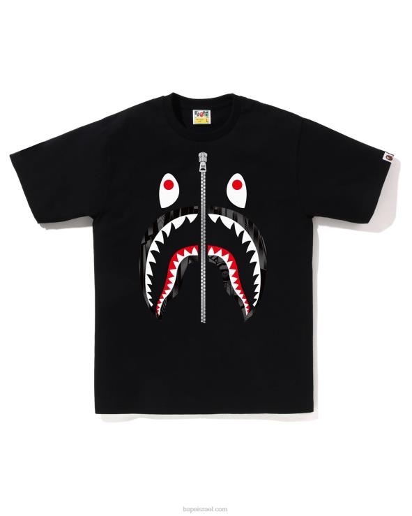 שָׁחוֹר A Bathing Ape 644LV275 גברים טי ספיד רייסר כריש