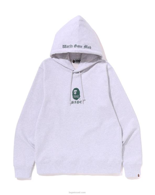 אפור A Bathing Ape 644LV278 גברים סוודר קפוצ'ון