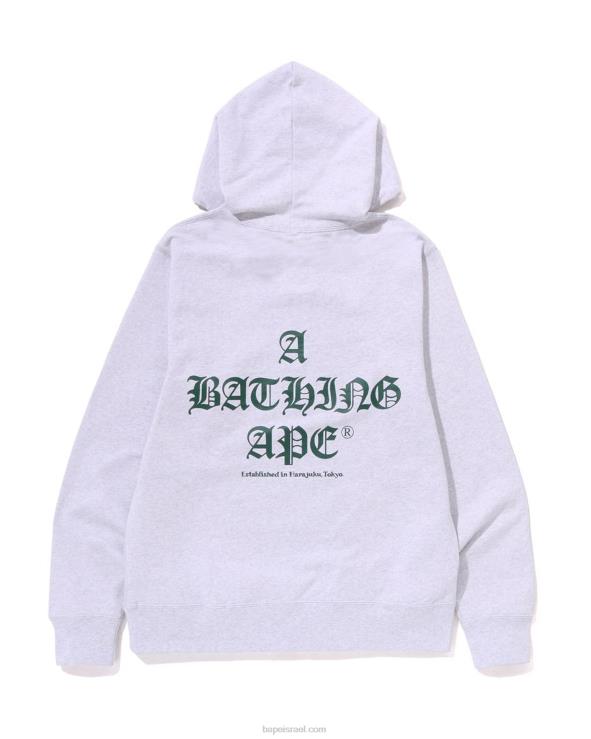 אפור A Bathing Ape 644LV278 גברים סוודר קפוצ'ון