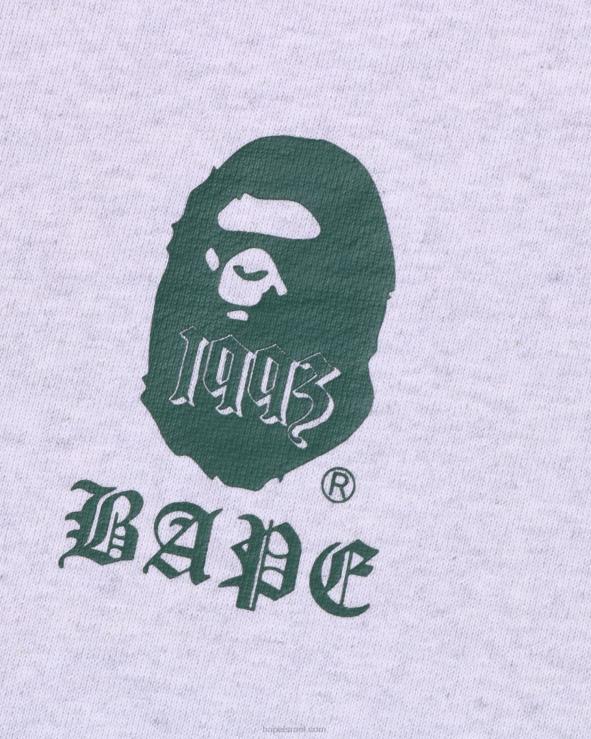אפור A Bathing Ape 644LV278 גברים סוודר קפוצ'ון