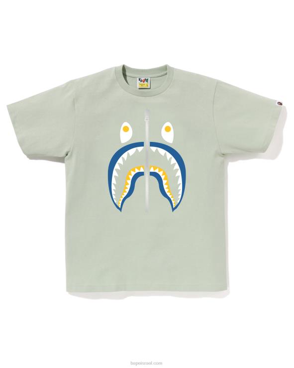 צבא ירוק A Bathing Ape 644LV28 גברים טי כריש בצבעים