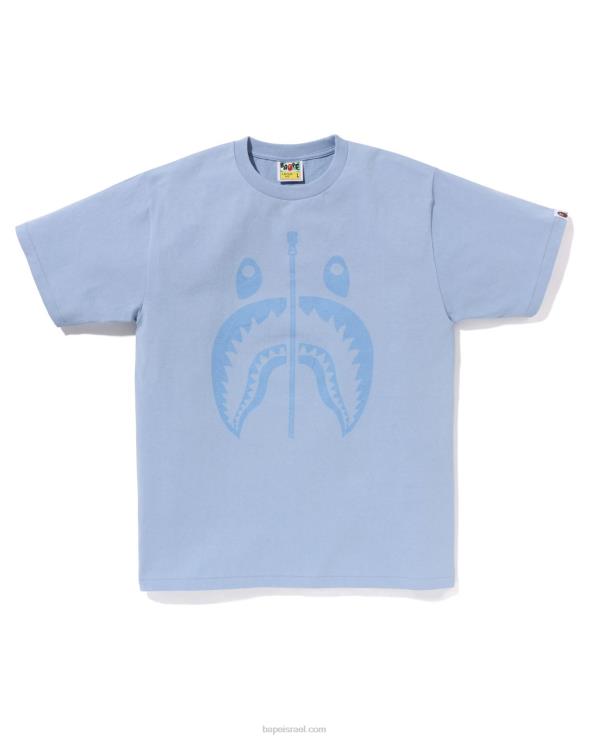 כחול בהיר A Bathing Ape 644LV280 גברים טי כריש פיגמנט