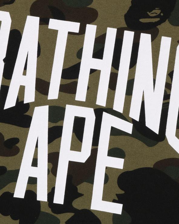 צבא ירוק A Bathing Ape 644LV286 גברים צווארון צווארון צווארון בכושר רגוע 1st camo crazy