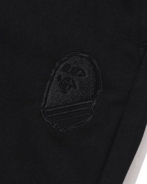שָׁחוֹר A Bathing Ape 644LV291 גברים מכנסי צ'ינו בגזרה רפויה