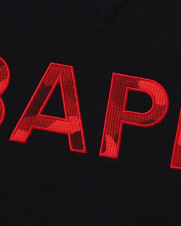 שָׁחוֹר A Bathing Ape 644LV293 גברים תיקון צווארון צווארון בכושר נינוח