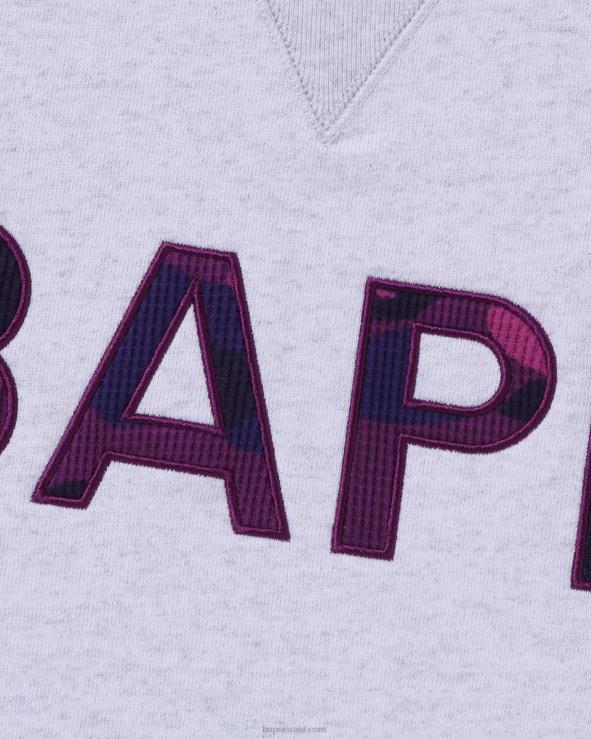אפור A Bathing Ape 644LV295 גברים תיקון צווארון צווארון בכושר נינוח