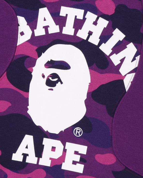 סָגוֹל A Bathing Ape 644LV298 גברים קפוצ'ון קפוצ'ון בגזרה רגועה בחיתוך קולג'