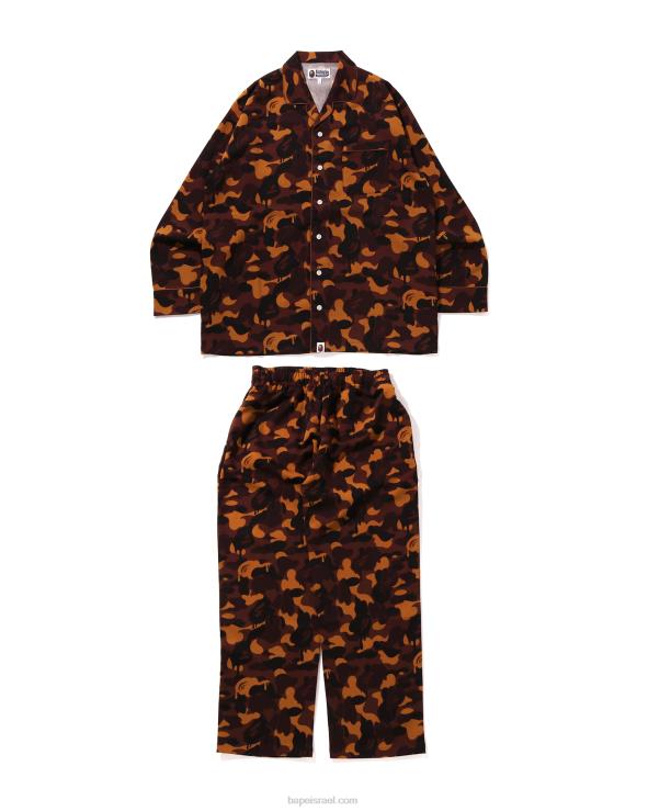 חום A Bathing Ape 644LV300 גברים פיג'מת קמו שוקולד ולנטיין