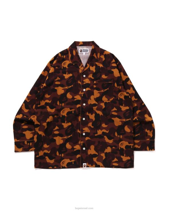 חום A Bathing Ape 644LV300 גברים פיג'מת קמו שוקולד ולנטיין