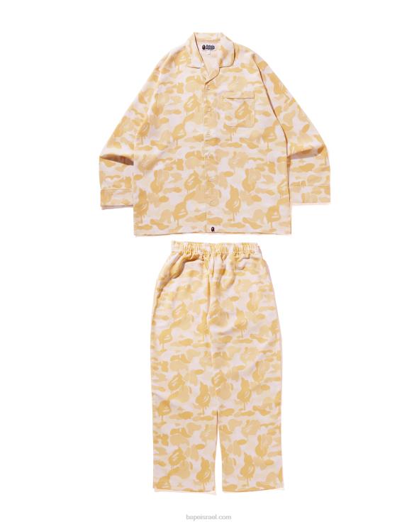 צבע שמנת A Bathing Ape 644LV301 גברים פיג'מת קמו שוקולד ולנטיין
