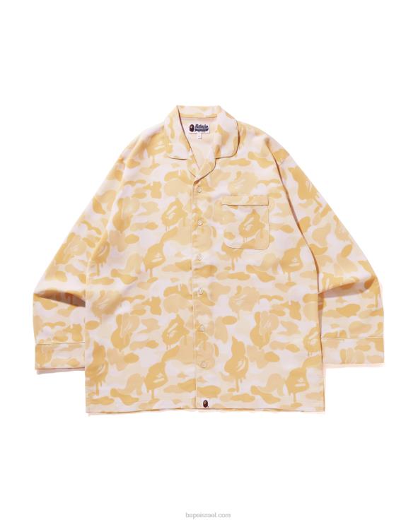 צבע שמנת A Bathing Ape 644LV301 גברים פיג'מת קמו שוקולד ולנטיין